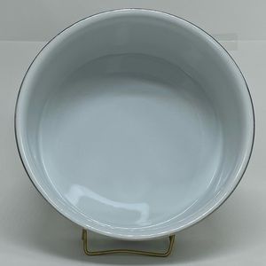 Thomas Germany Serving Bowl w/ Silver Rim 7.5” Diameter 3.25” Height